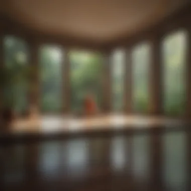A calm indoor space designed for meditation and relaxation