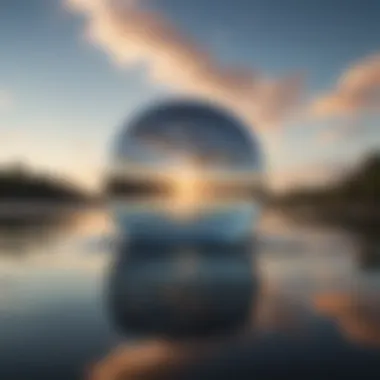 Reflections of the Soul A tranquil scene of water reflecting the sky, symbolizing introspection.