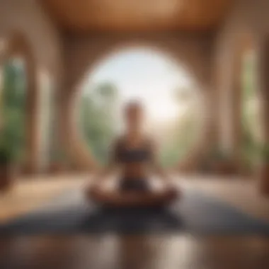 Gentle yoga practice in a serene environment