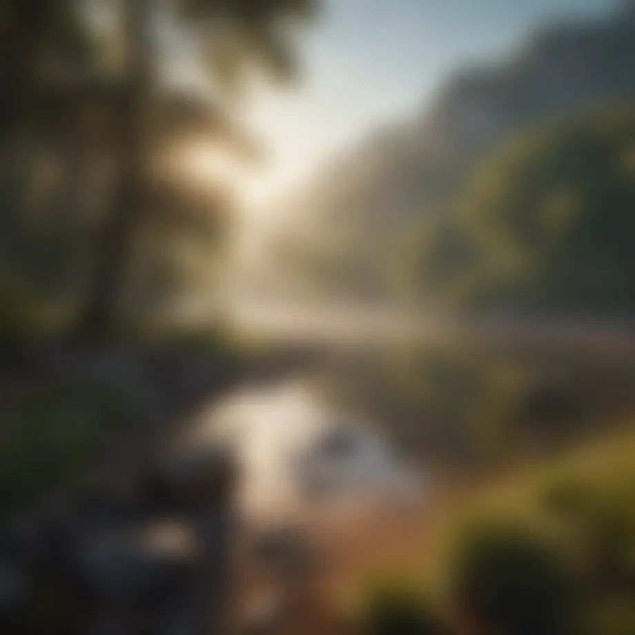 A serene landscape promoting tranquility