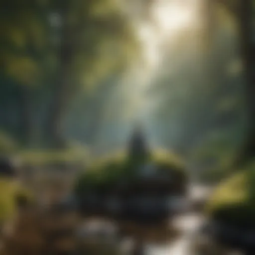 A serene landscape promoting mindfulness