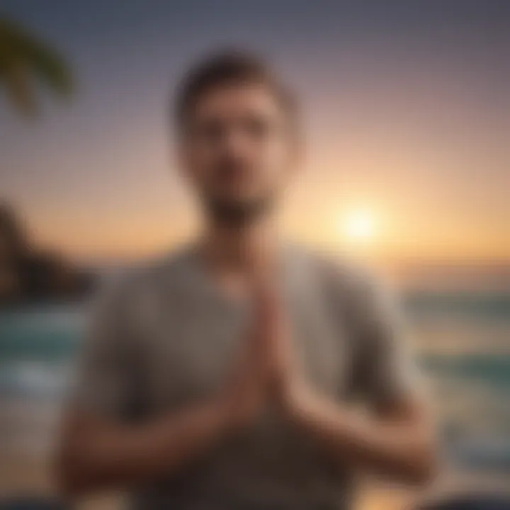 Stress management techniques illustrated through relaxation
