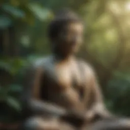 Serene Buddha statue surrounded by nature