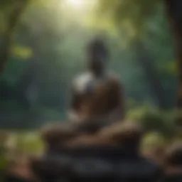 Buddha contemplating nature