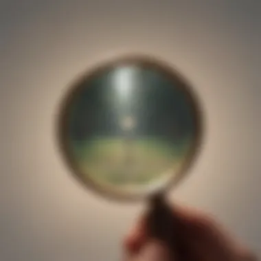 A magnifying glass focusing on a target, representing clarity of purpose