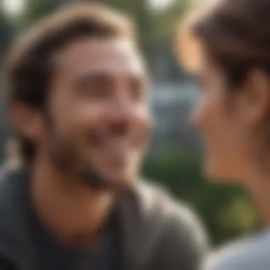 Warmth in Connection: The Power of a Smile A person engaging in a friendly conversation with a smile