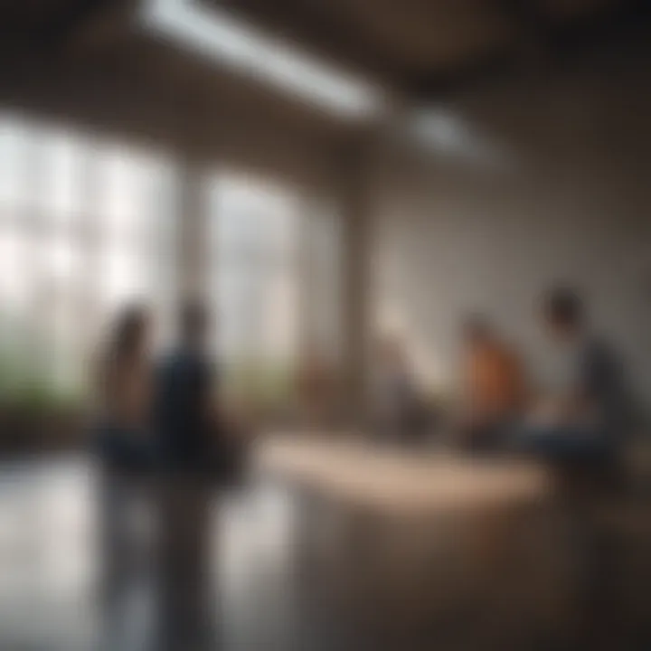 A group of individuals participating in a collaborative activity, showcasing teamwork