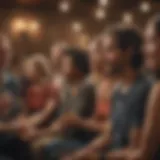 A vibrant gathering of diverse individuals engaged in conversation
