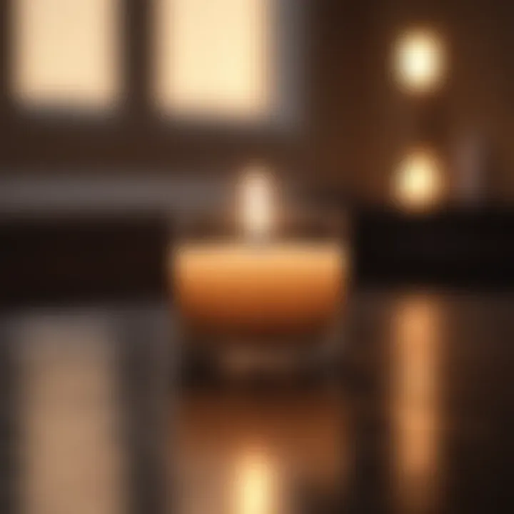A soothing candlelit atmosphere