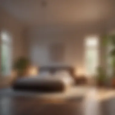 An inviting space for calm meditation before sleep Cozy bedroom setup for meditation