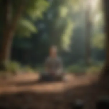 Finding Calm Through Meditation Meditation session in a tranquil setting
