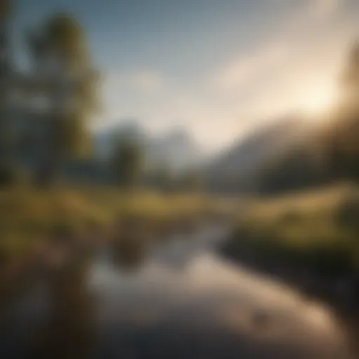 A serene landscape representing hope and healing