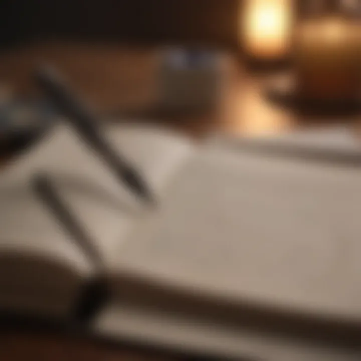 A journal and pen representing self-reflection and mindfulness