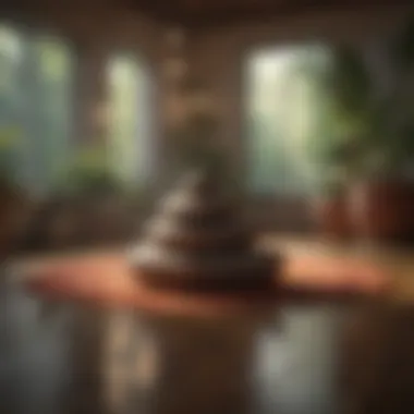 An inviting meditation space fostering tranquility