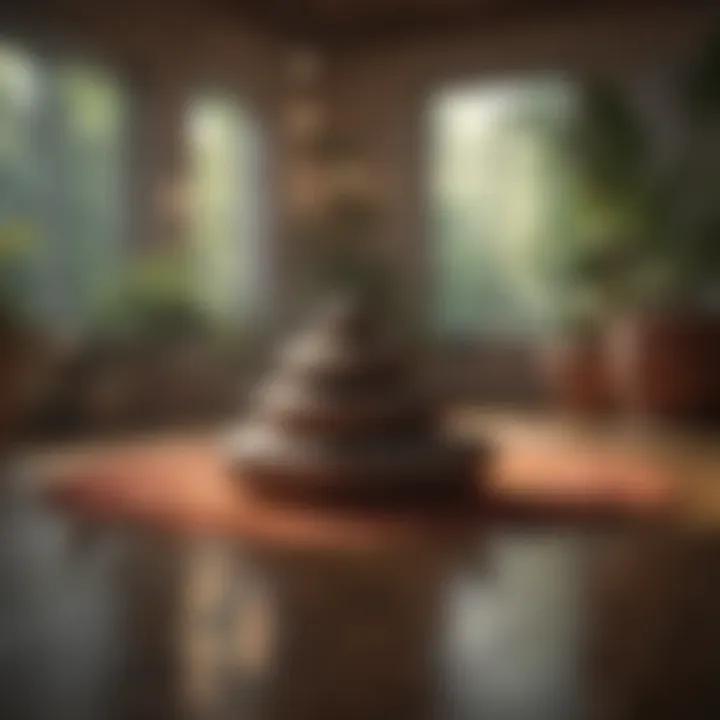 An inviting meditation space fostering tranquility