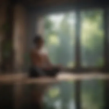 A person meditating in a calm environment