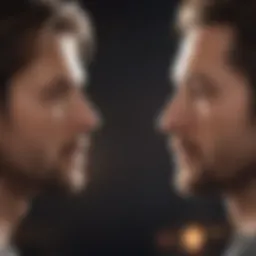 Depiction of conflicting emotions in a conversation