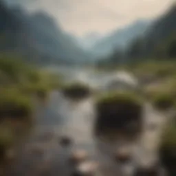 A serene landscape promoting emotional calmness