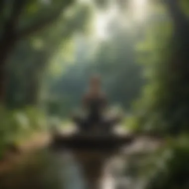 Harmony in Meditation Peaceful meditation space with soft lighting