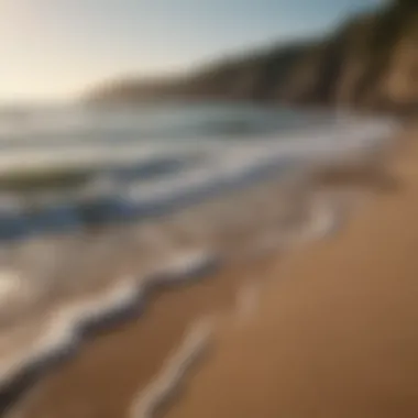 A Serene Seaside Escape Tranquil landscape with gentle waves