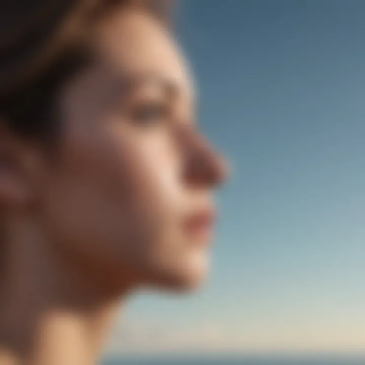 A person gazing at a horizon, embodying aspiration and confidence