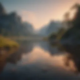 A serene landscape representing inner peace