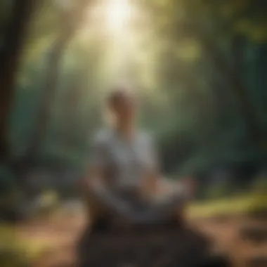 A person meditating in nature, embodying mindfulness