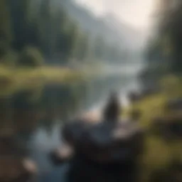 A serene landscape representing tranquility and solitude