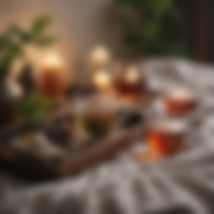A soothing herbal tea setup for relaxation before bed