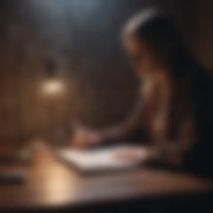 A journal opened with a pen, symbolizing reflective writing