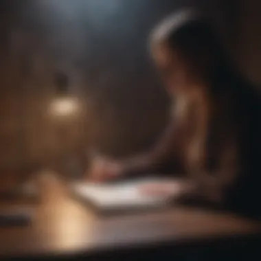 Using Journaling to Process Nightmares A journal opened with a pen, symbolizing reflective writing