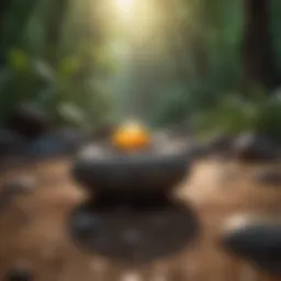 Calm environment with natural elements promoting relaxation
