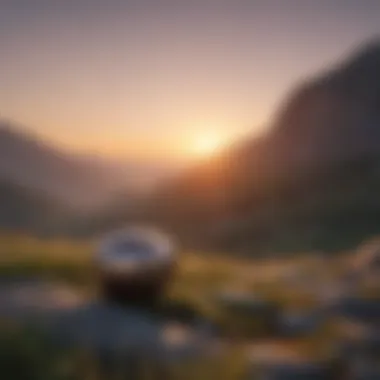 Embracing the Dawn A serene sunrise over a tranquil landscape