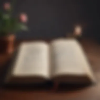Curated Words of Inspiration An open book with motivational quotes highlighted