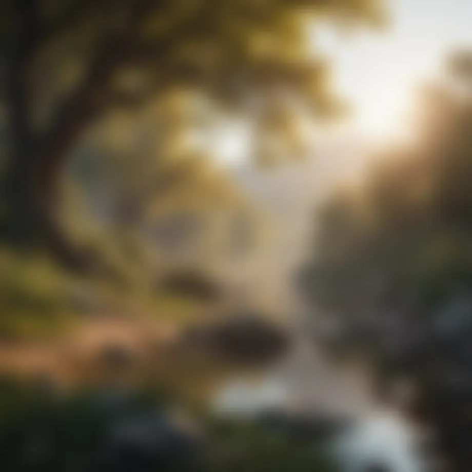 A serene landscape depicting nature's beauty