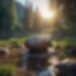 A serene landscape with calming colors