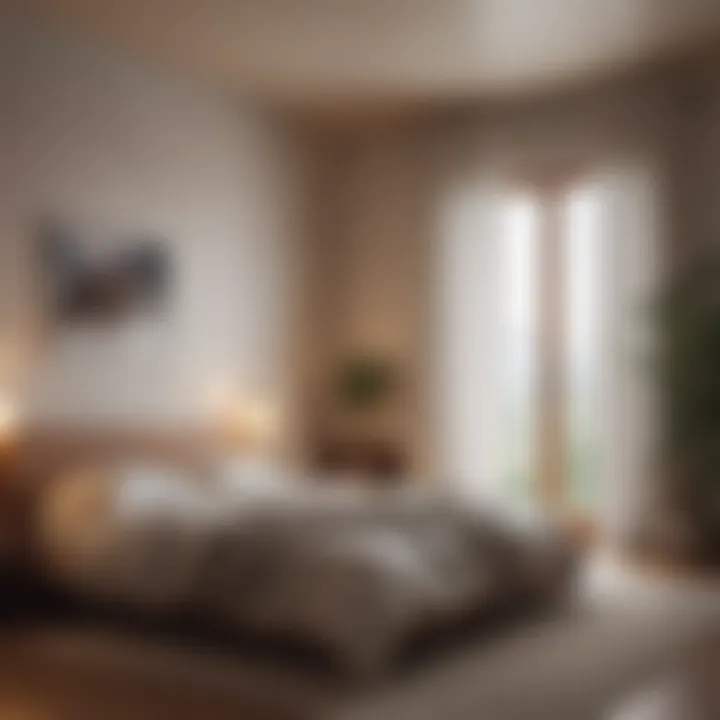 Cozy bedroom atmosphere with soft lighting