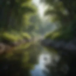 A serene landscape representing tranquility and peace