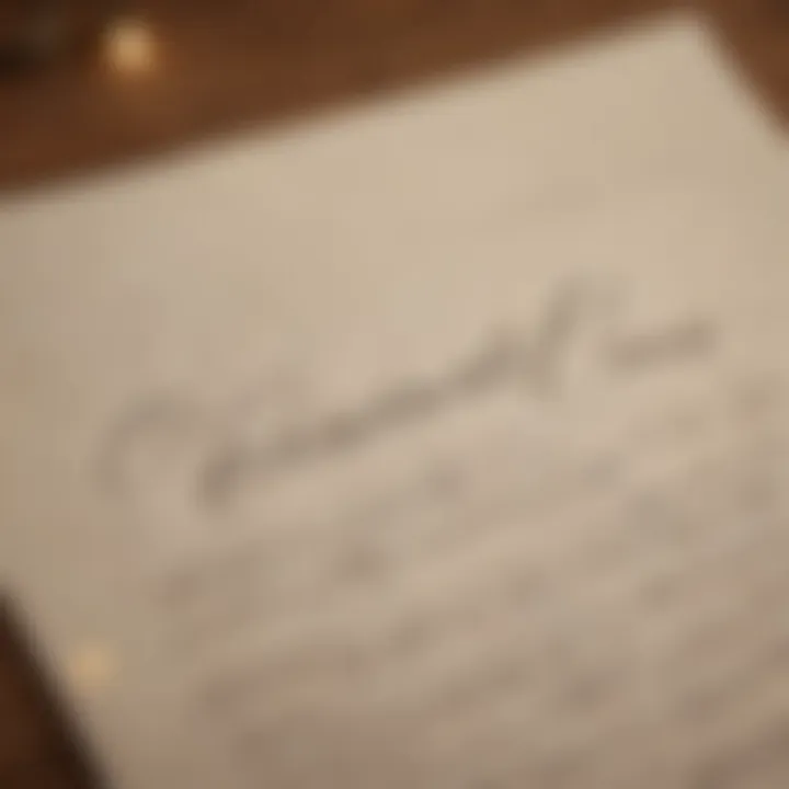 A close-up of a handwritten note expressing gratitude