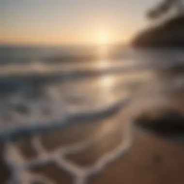 Morning Calm by the Ocean Gentle waves lapping on a peaceful shore at sunrise