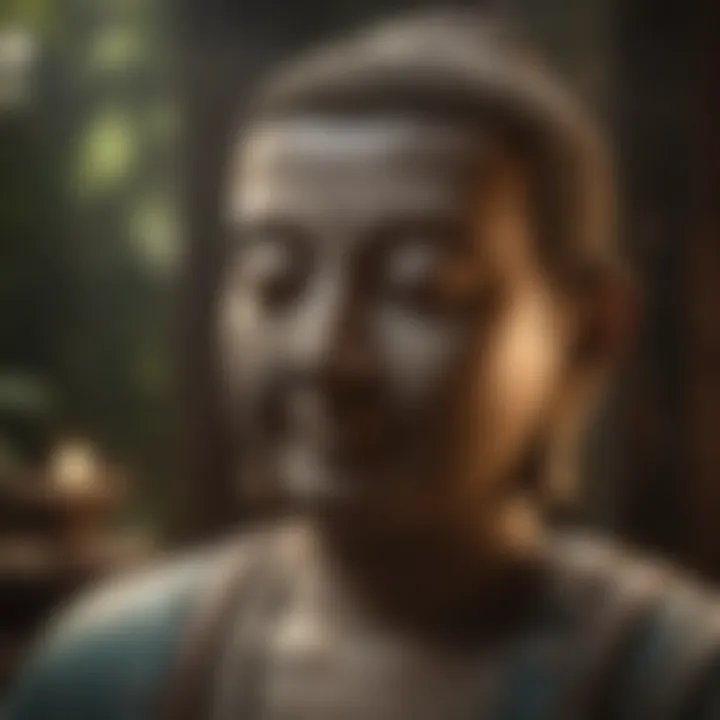 Buddha statue with a serene expression representing mindfulness