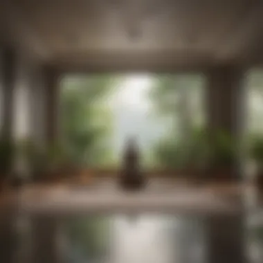 Meditation Space Designed for Calmness A peaceful space set up for meditation and relaxation.