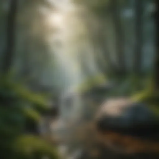 A serene landscape promoting mindfulness and tranquility.