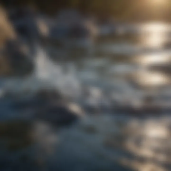 Calming water flow representing inner peace