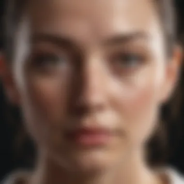 Close-up of a serene face in meditation