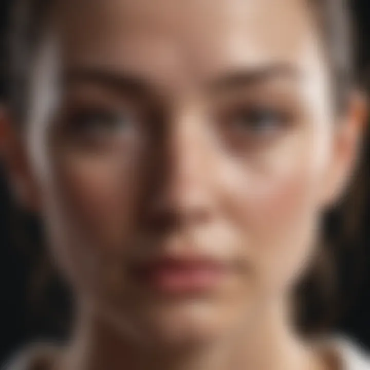 Close-up of a serene face in meditation