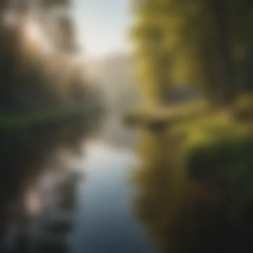 Serene landscape depicting tranquility