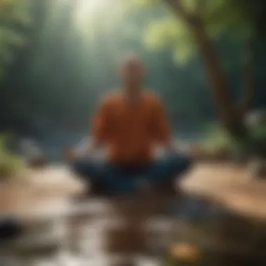 A person engaged in meditation