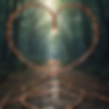 A symbolic depiction of deeper connections through intertwining paths