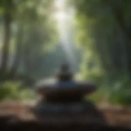 A serene landscape promoting mindfulness